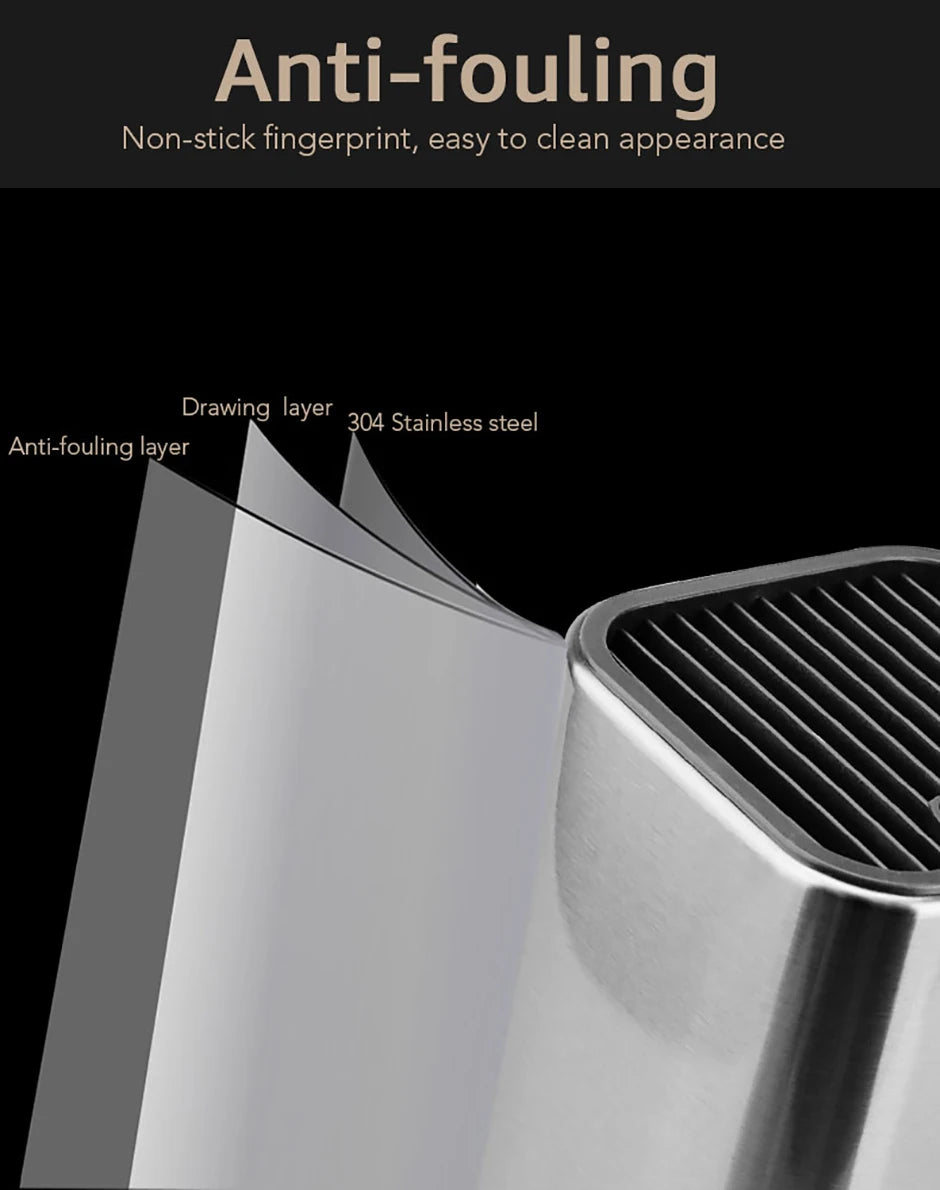 Stainless Steel Knife Holder Bucket Bracket Storage Rack Multi-functional Kitchen Storage Bucket Kitchen Accessories Chopstick