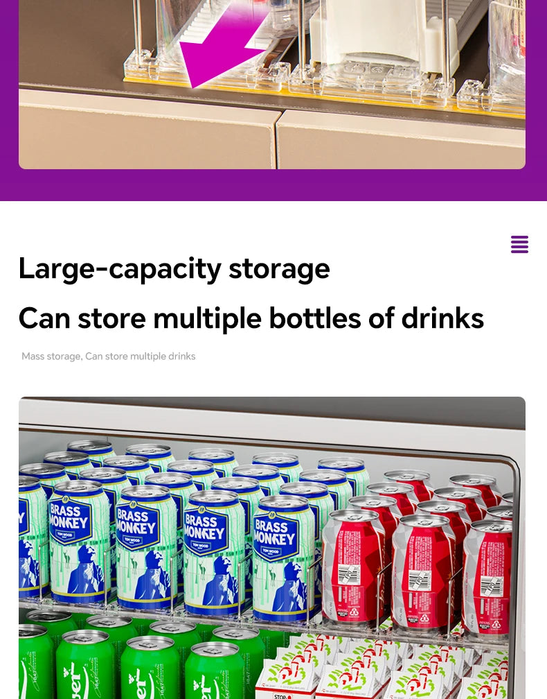 Drink Spring Pusher For Fridge Automatic Soda Can Dispenser Retail Transparent Slide Rail Beverage Storage Organizer Rack