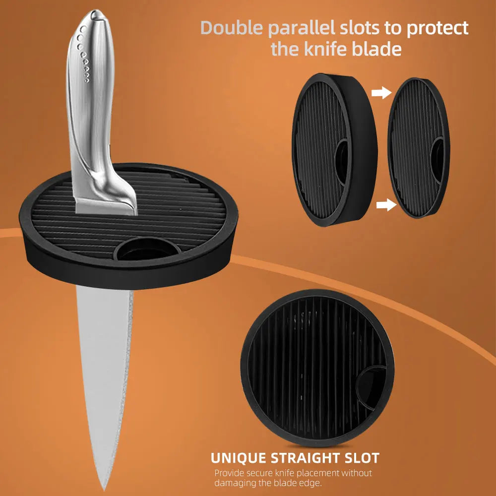 8.8 inch Kitchen Knife Holder  Stand for Kitchen Chef Ceramic Knife Inserted Plastic Knife Holder Bucket Kitchen Storage Tools