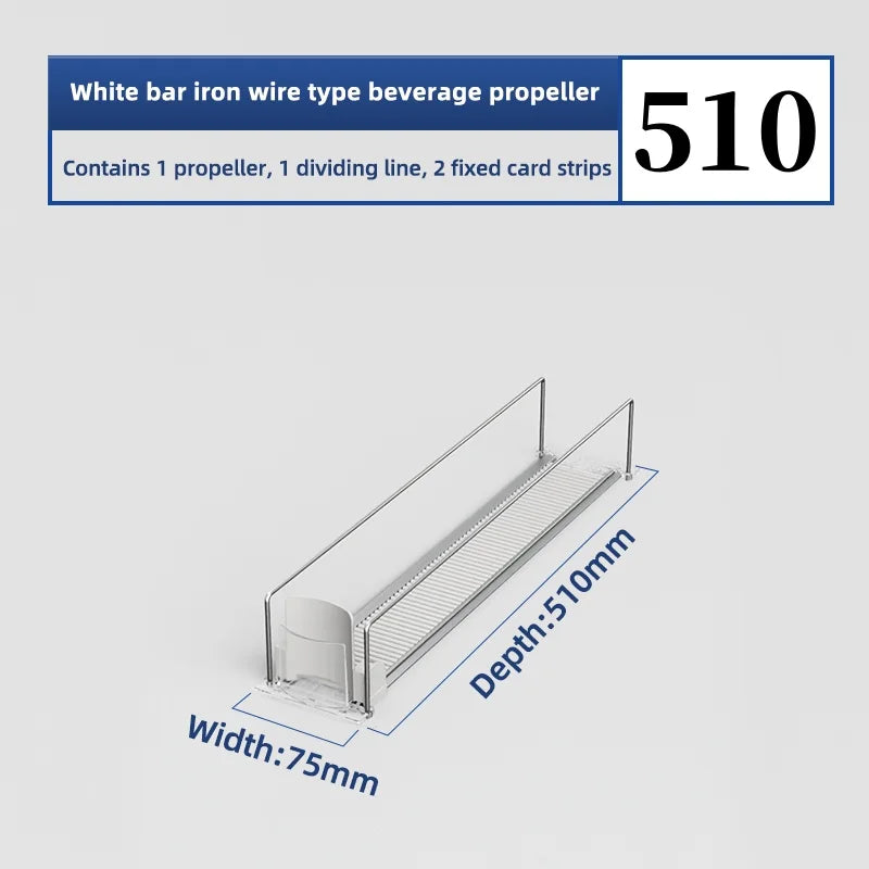 Automatic Beverage Pusher For Fridge Transparents Drinking Sliding Container Kitchen Storage Boxes Shelf Glide Organizer Rack