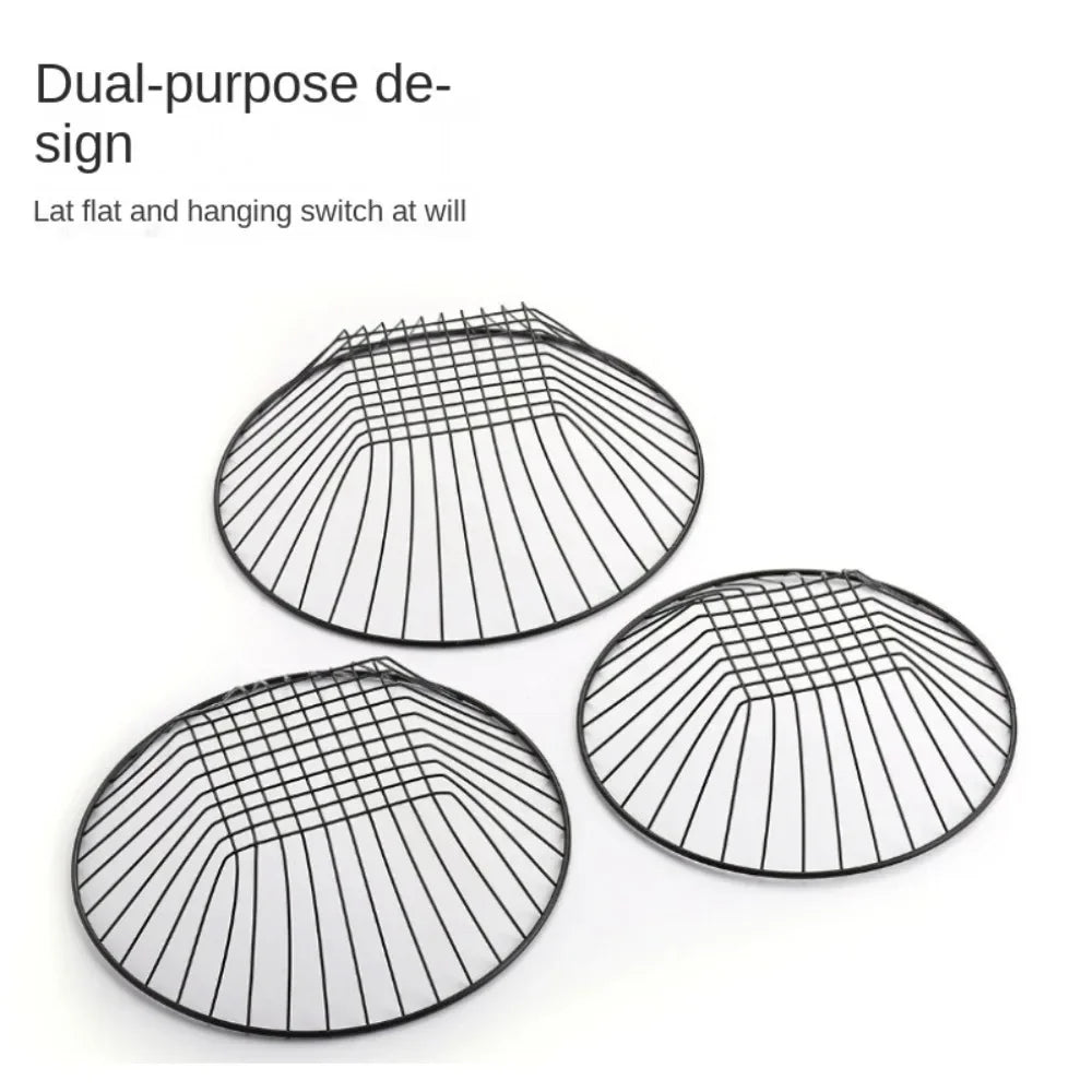 Foldable Hanging Fruit Basket Nordic Wall Hanging Snacks Storage Basket Iron Wire Three Tier Flowers Basket Storage Rack