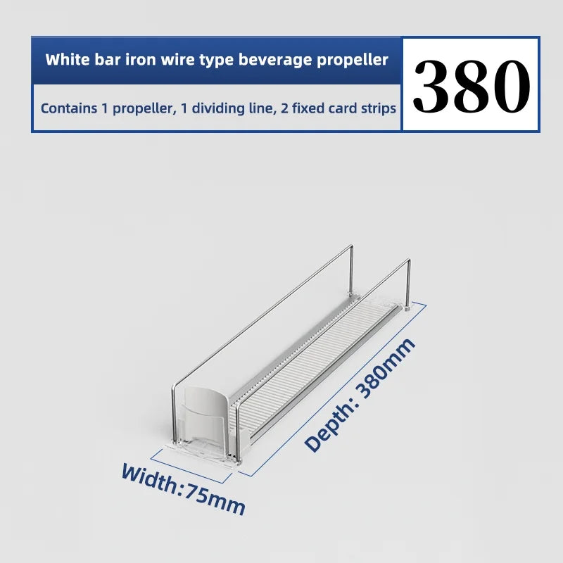 Automatic Beverage Pusher For Fridge Transparents Drinking Sliding Container Kitchen Storage Boxes Shelf Glide Organizer Rack