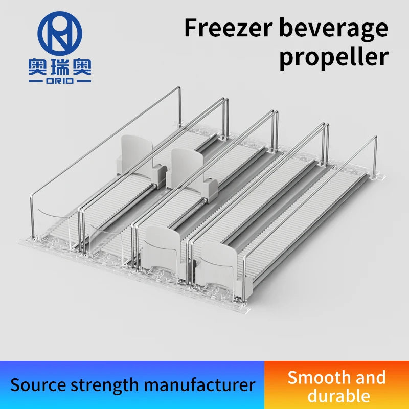 Automatic Beverage Pusher For Fridge Transparents Drinking Sliding Container Kitchen Storage Boxes Shelf Glide Organizer Rack