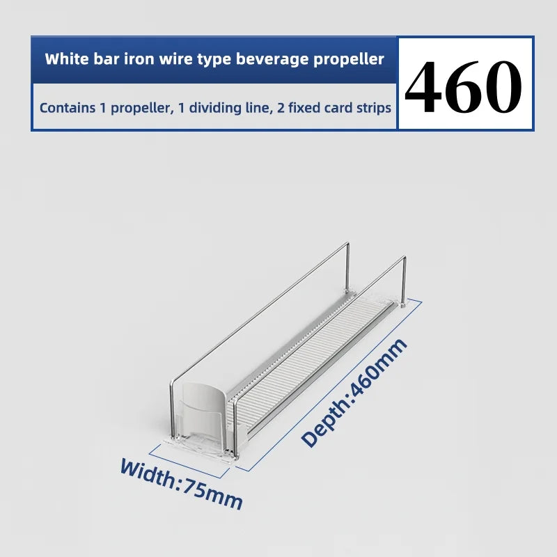 Automatic Beverage Pusher For Fridge Transparents Drinking Sliding Container Kitchen Storage Boxes Shelf Glide Organizer Rack