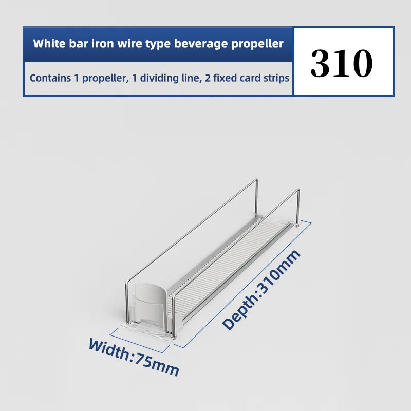 Automatic Beverage Pusher For Fridge Transparents Drinking Sliding Container Kitchen Storage Boxes Shelf Glide Organizer Rack