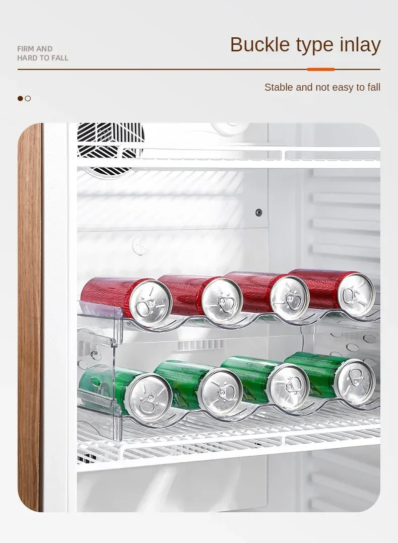 4 Tier Stackable Beverage Organizer Cabinet Wine Organizer Refrigerator Mug Organizer Multifunctional Folding Storage Rack