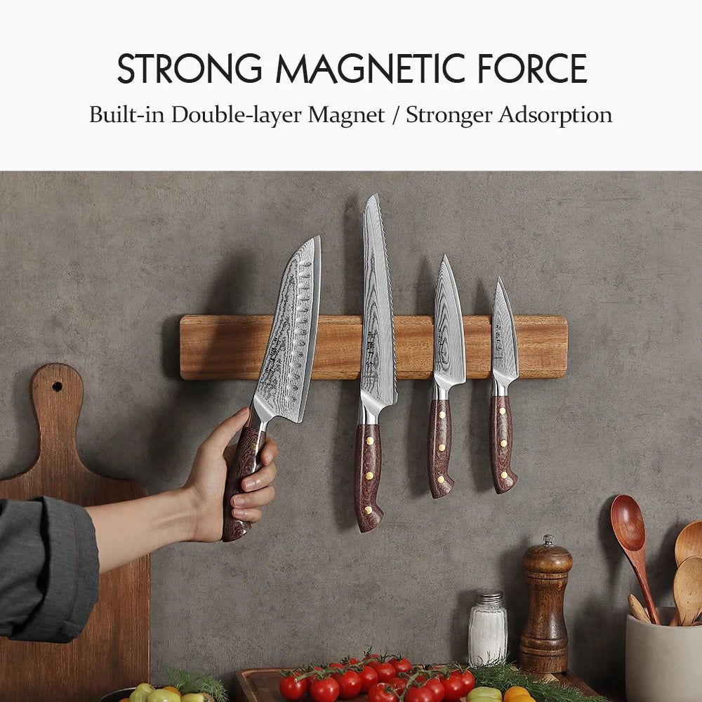 Hezhen Magnetic Knife Holder 400mm Kitchen Accessories Wooden Knives Storage Tools Acacia Wood This Is A Holder Without Knife