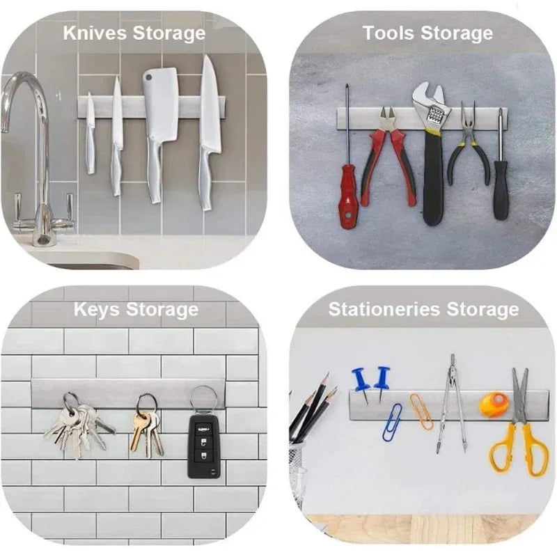 Professional Magnetic Strip Stainless Steel Magnetic Knife Holder Rack Kitchen Knife Shelf Bar 30 40 50 cm Kitchen Accessories