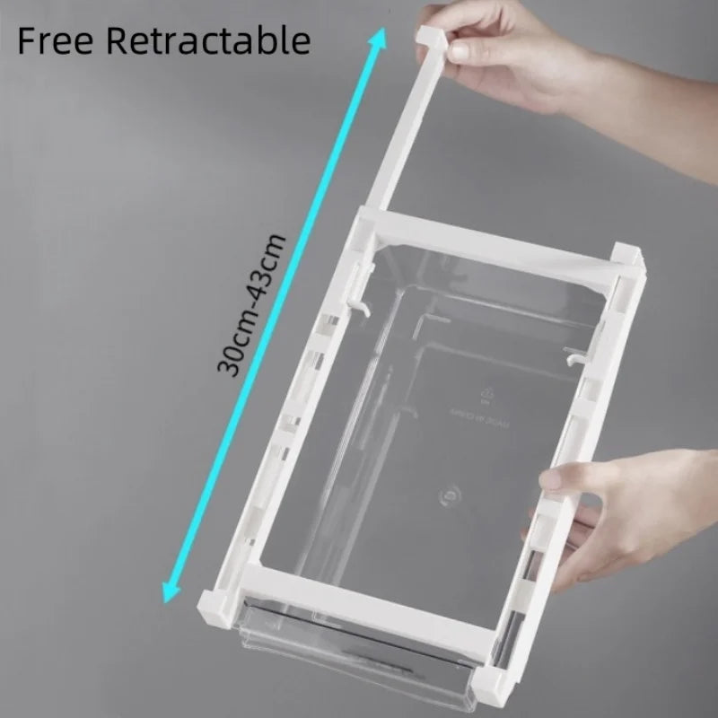 Kitchen Storage Box Fruit Vegetable Preservation Organizer Transparent Egg Container Under-shelf Refrigerator Drawer