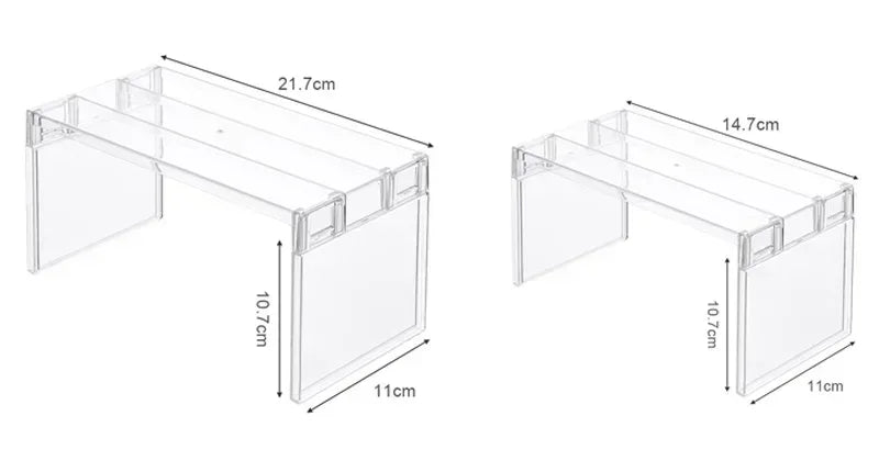 Refrigerator Organizers Storage Rack Fridge Layered Separator Shelves Transparent Desktop Stand Save Space Kitchen
