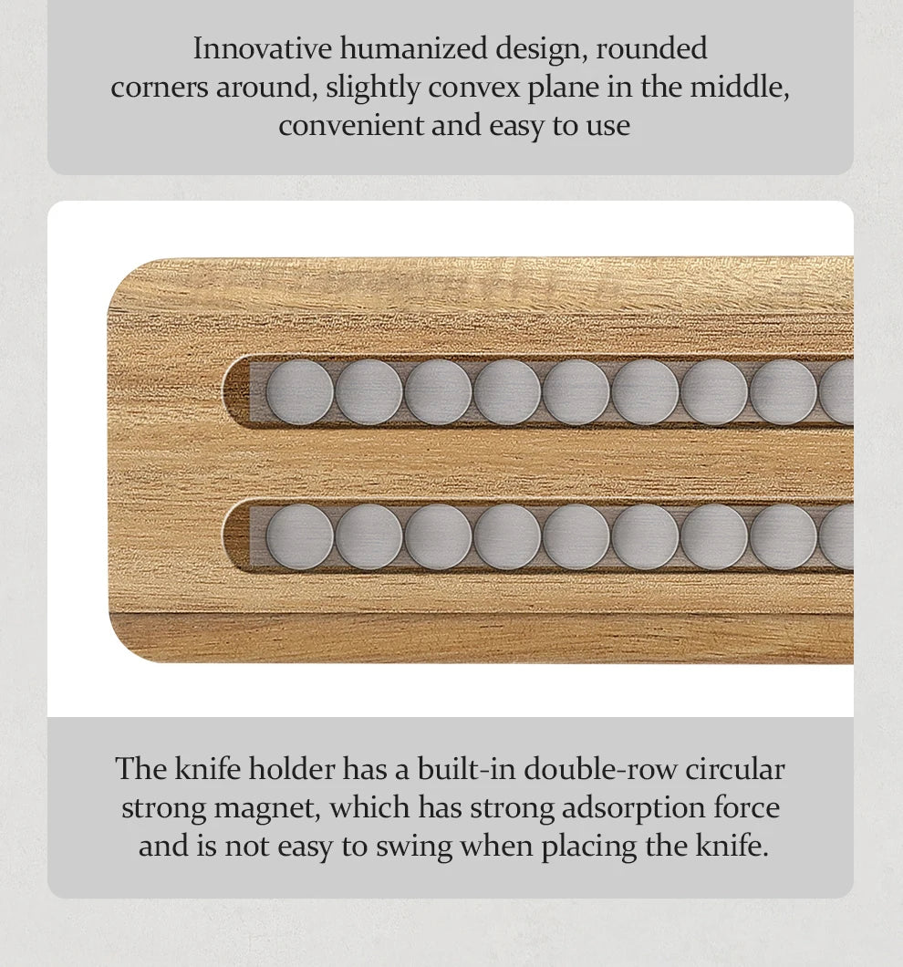 Hezhen Magnetic Knife Holder 400mm Kitchen Accessories Wooden Knives Storage Tools Acacia Wood This Is A Holder Without Knife