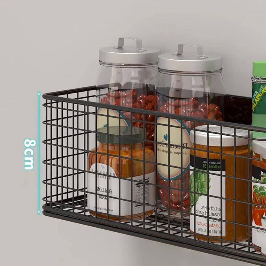 1pc Strong Magnetic Spice Rack-No-Drill,Space-Saving Kitchen Organizer for Refrigerator & Microwaves with Super Magnetic Suction