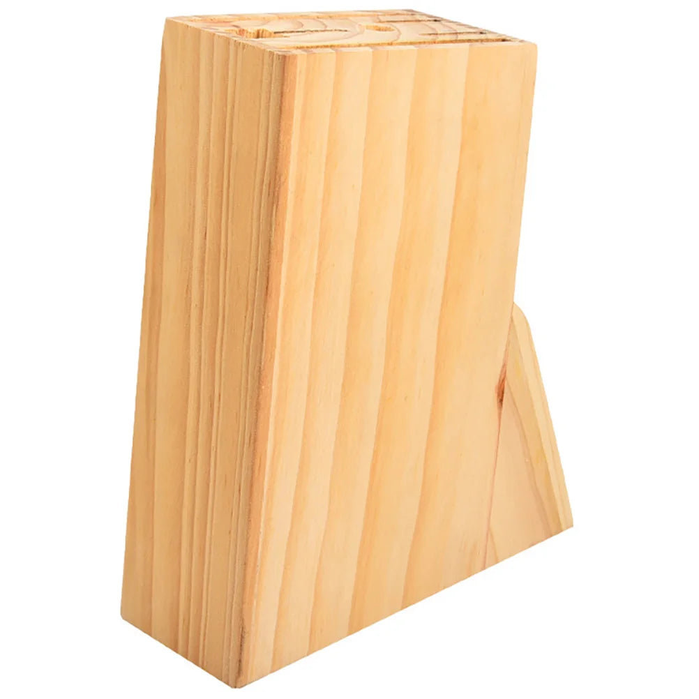 Cutlery Storage Rack Multi Socket Knife Holder, Wooden Knife Stand Multipurpose Cutters Stand Holder Storage Rack For Kitchen