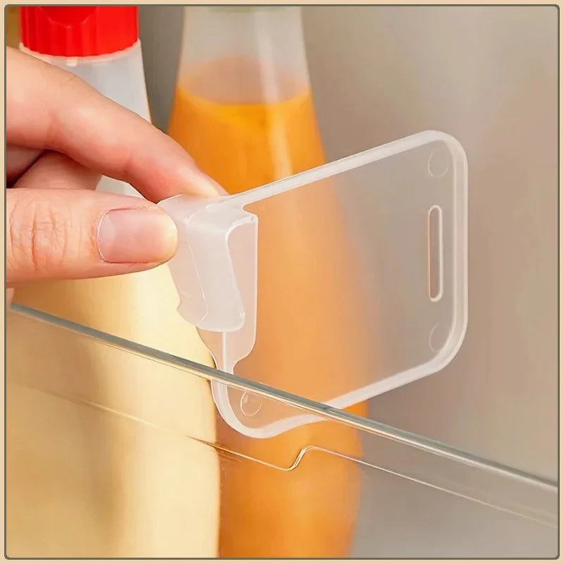 8Pcs Home Refrigerator Storage Partition Board Adjustable Fridge Divider Storage Separators Kitchen Bottle Can Shelf Organizer