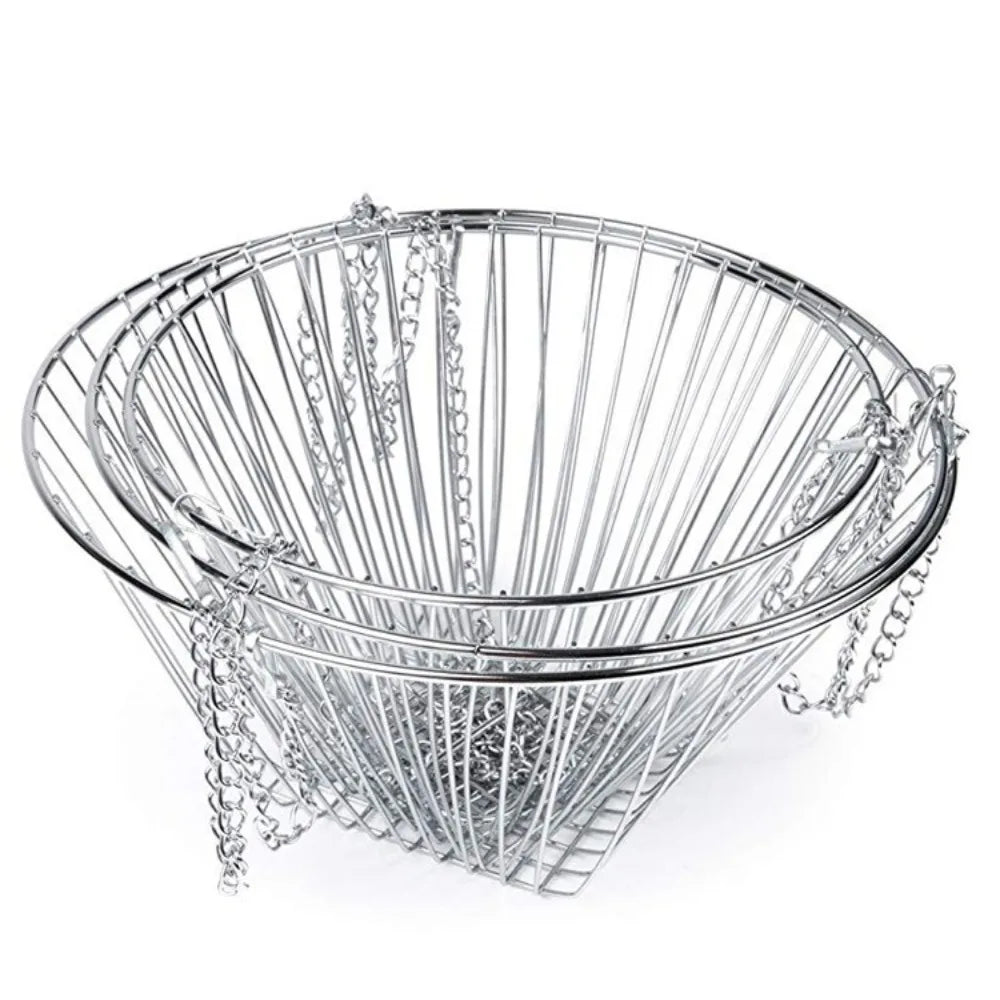 Foldable Hanging Fruit Basket Nordic Wall Hanging Snacks Storage Basket Iron Wire Three Tier Flowers Basket Storage Rack