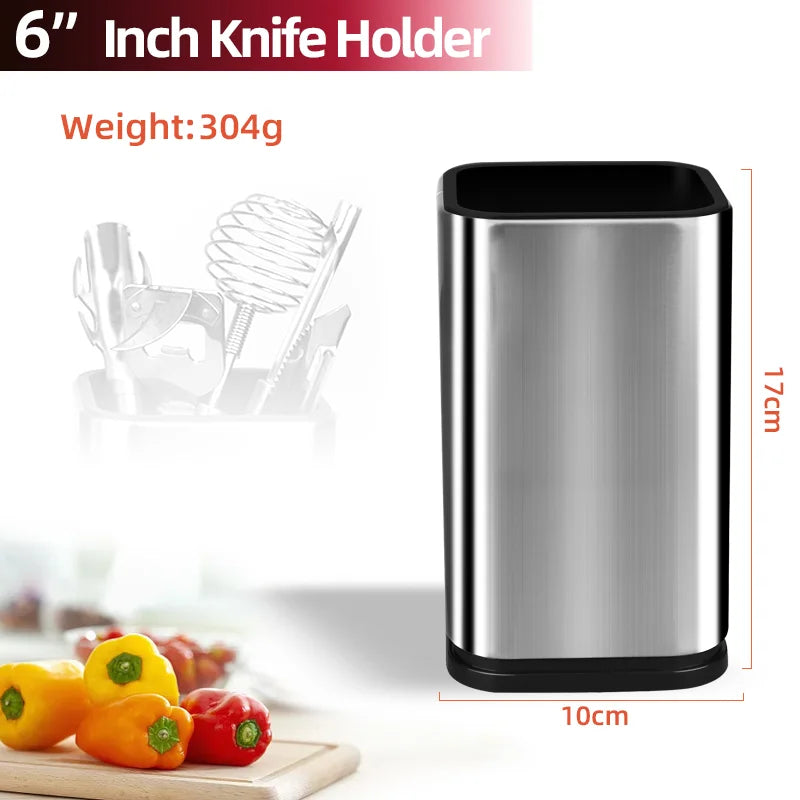 Stainless Steel Knife Holder Bucket Bracket Storage Rack Multi-functional Kitchen Storage Bucket Kitchen Accessories Chopstick