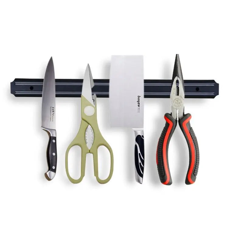 Stainless Steel Wall-Mounted Knife Magnetic Strong Powerful Holder Kitchen/Bar Secure Rack Reliable Knife Storage Magnetism