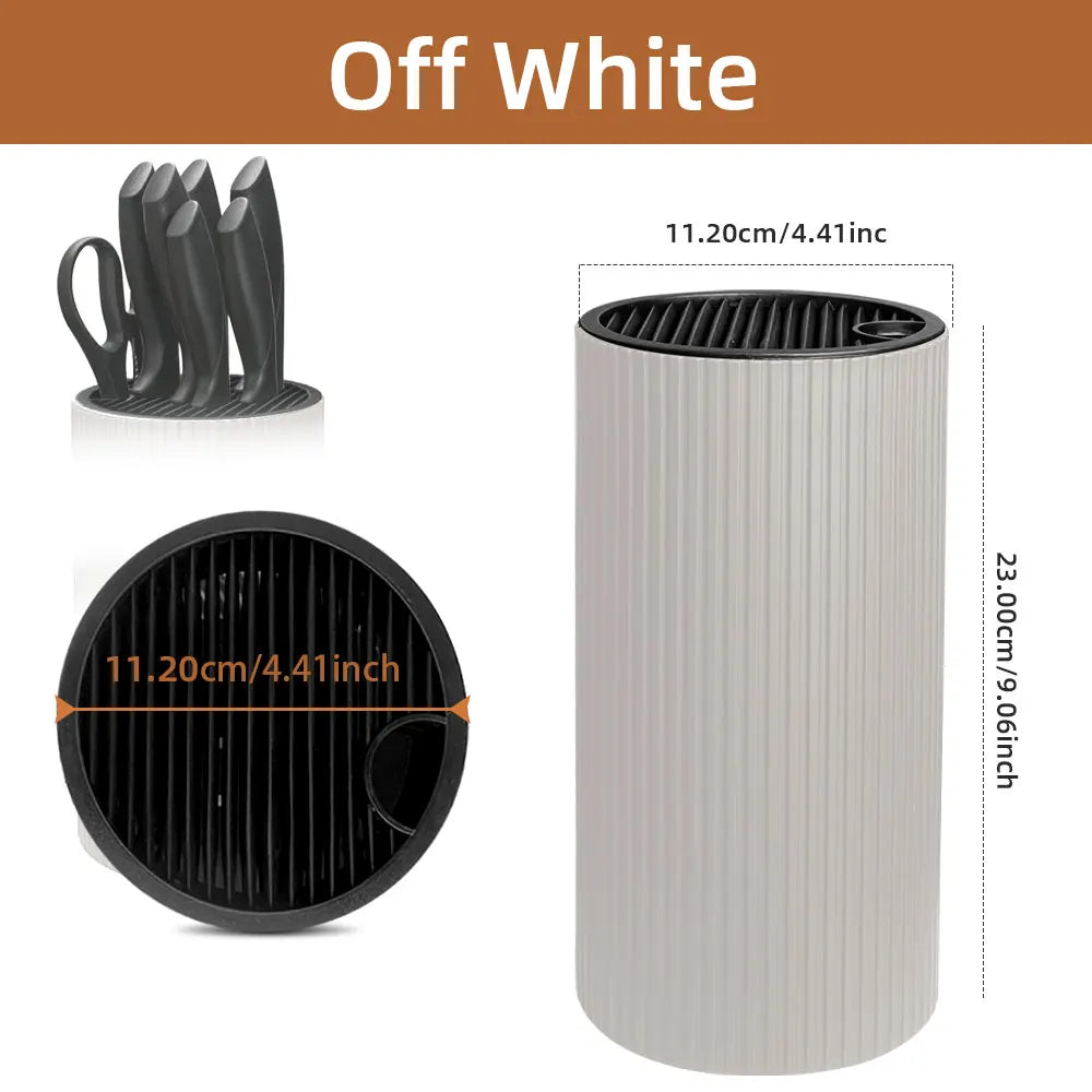 8.8 inch Kitchen Knife Holder  Stand for Kitchen Chef Ceramic Knife Inserted Plastic Knife Holder Bucket Kitchen Storage Tools