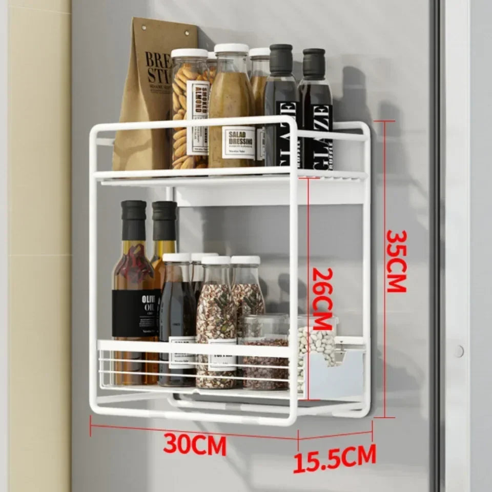 2/3 Tier Refrigerator Magnet Strorage Shelf Washing Machine Side Rack Kitchen Organizer Shelf for Refrigerator Washing Machine