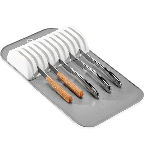 Large Knife Mat Non-Slip Drawer Knifes Organizer 5 Slots and 11 Slots Knives Holder Home Kitchen Organization
