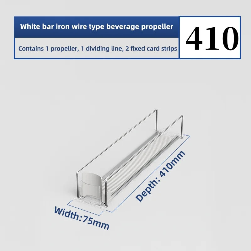 Drink Spring Pusher For Fridge Automatic Soda Can Dispenser Retail Transparent Slide Rail Beverage Storage Organizer Rack