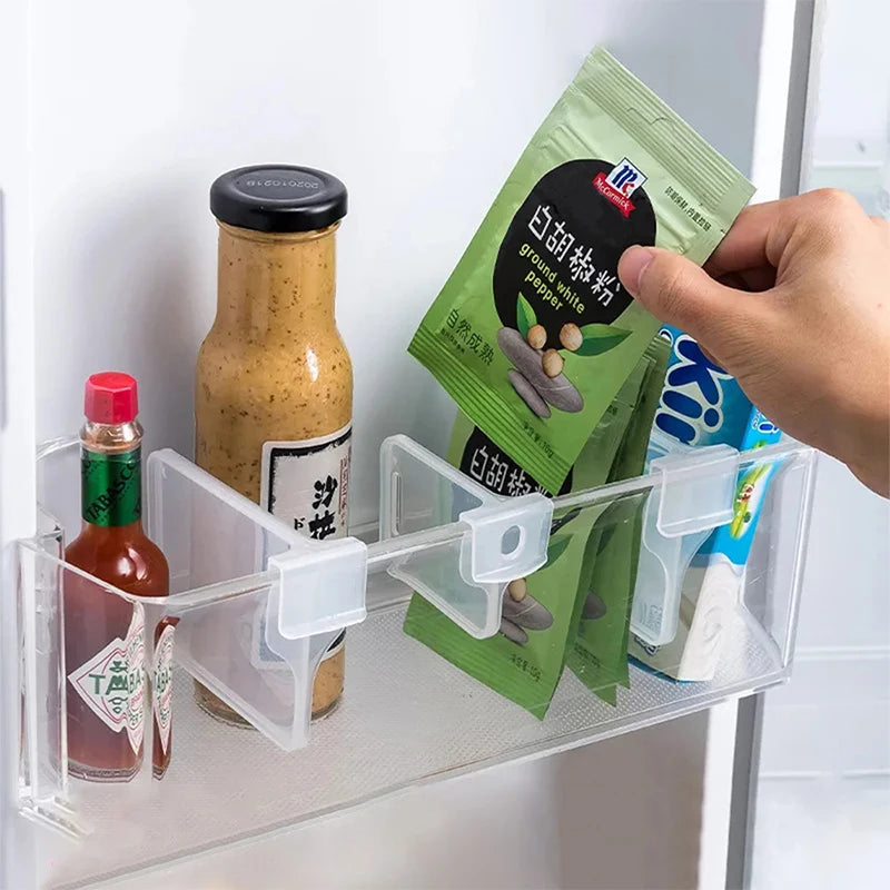 Refrigerator Storage Partition Board Fridge Kitchen Organization Home Divider Storage Splint Kitchen Bottle Can Shelf Organizer