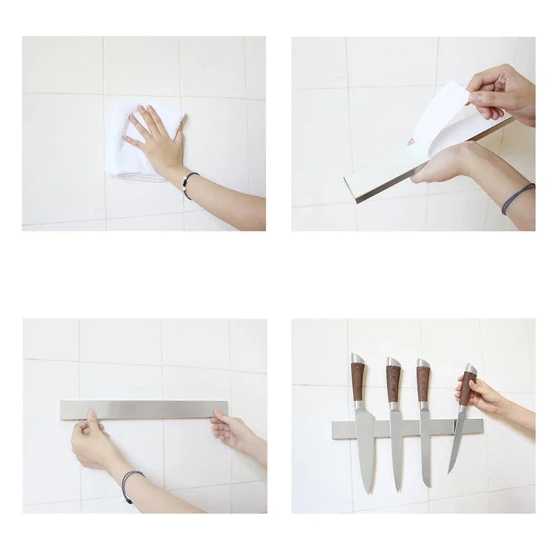 Professional Magnetic Strip Stainless Steel Magnetic Knife Holder Rack Kitchen Knife Shelf Bar 30 40 50 cm Kitchen Accessories