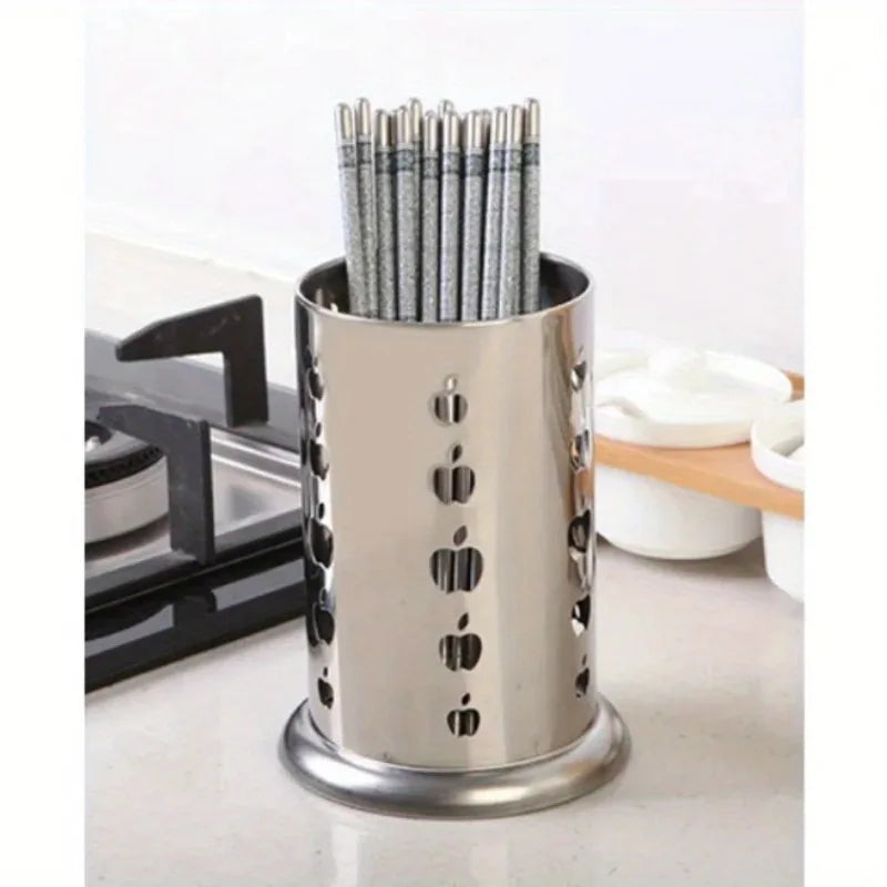 1PC Stainless Steel Chopstick Storage Rack Shelf Basket Knife Fork Spoon Tableware Organizer Kitchen Cutlery Drain Holder