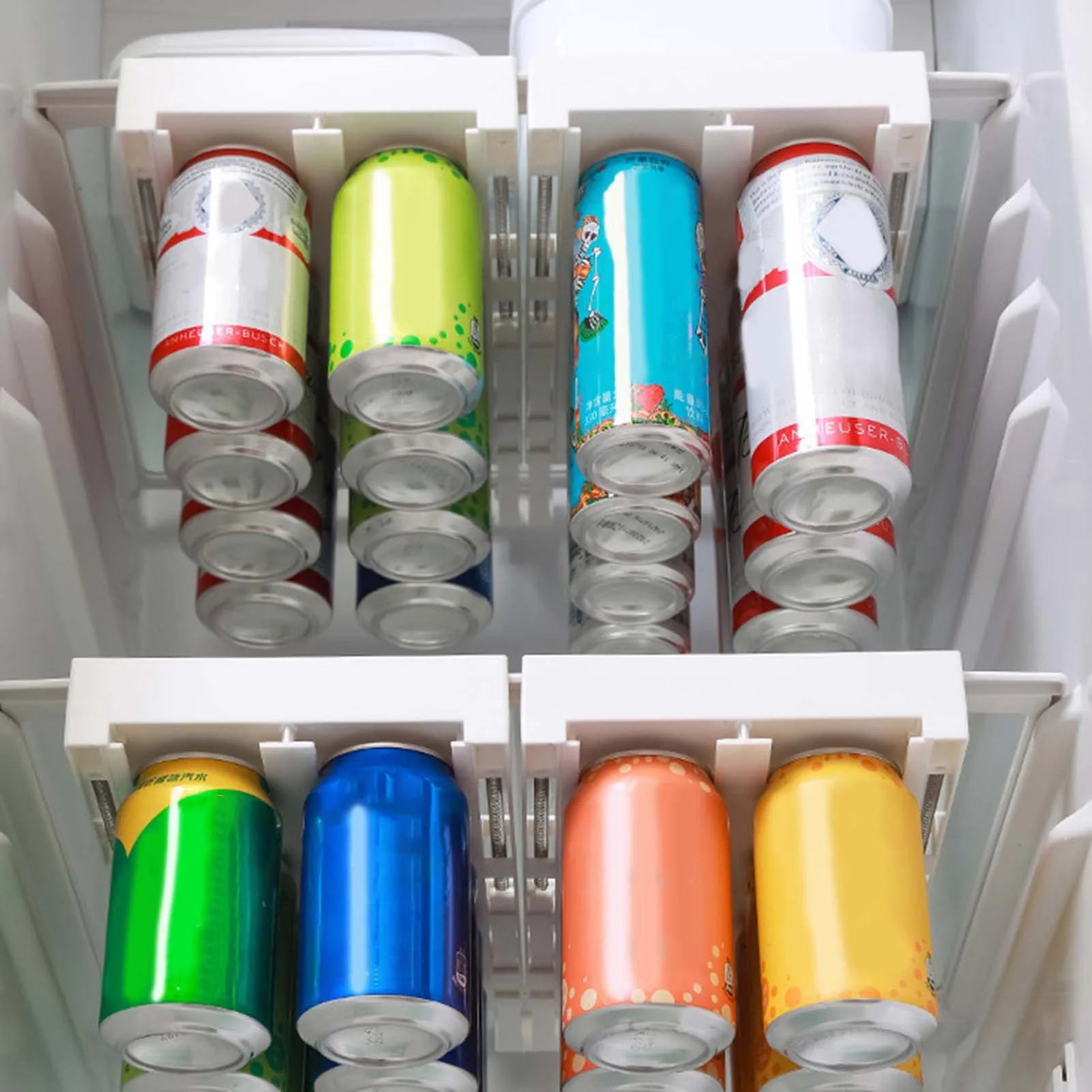 Hanging Fridge Soda Can Organizer Convenient to Install Efficient Fridge Shelf Holder Suitable for Refrigerators Kitchen