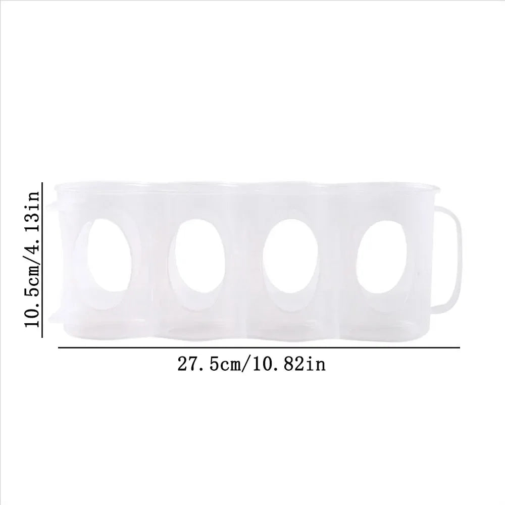 Portable soda can storage box, suitable for refrigerator rack beer can rack refrigerator storage slide rack transparent plastic