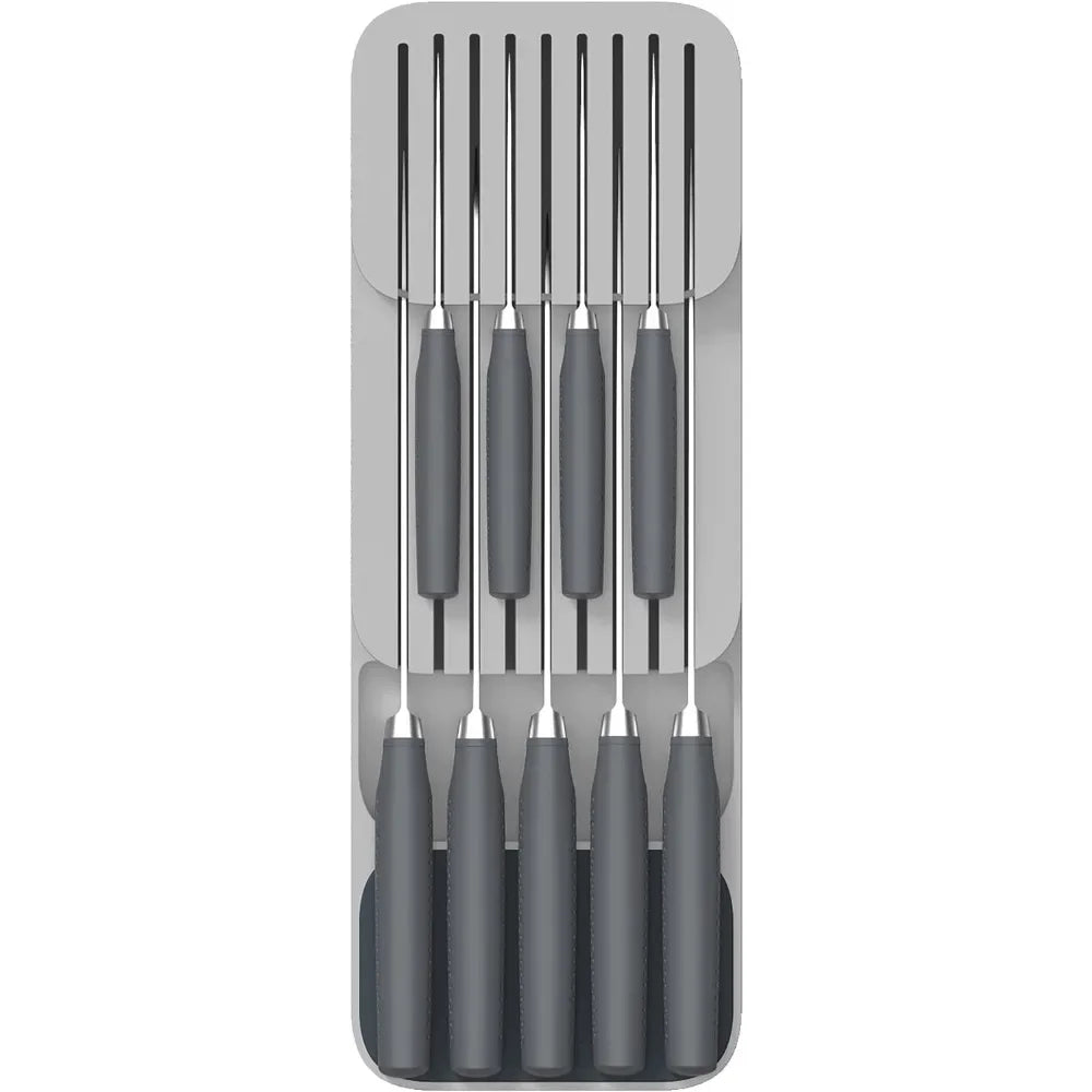Knife Storage Box Knife Holder Storage Box Knife Stand Storage and Drawer Storage Box Kitchen Drawer Cutlery Storage Tray