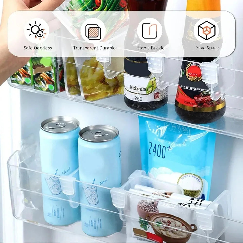 Refrigerator Storage Partition Board Fridge Kitchen Organization Home Divider Storage Splint Kitchen Bottle Can Shelf Organizer