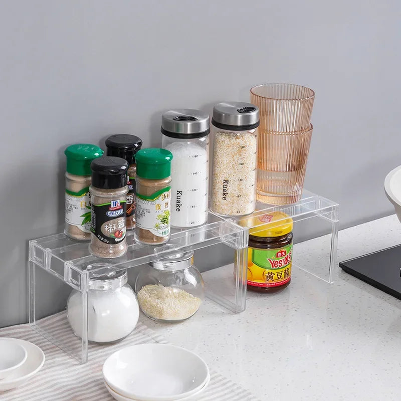 Refrigerator Organizers Storage Rack Fridge Layered Separator Shelves Transparent Desktop Stand Save Space Kitchen