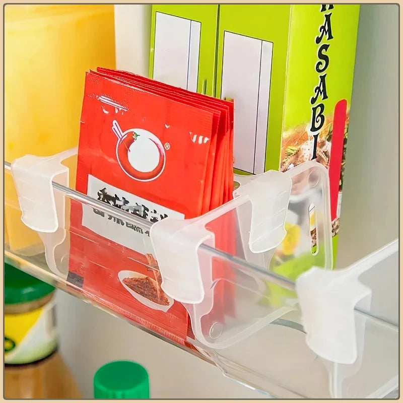 8Pcs Home Refrigerator Storage Partition Board Adjustable Fridge Divider Storage Separators Kitchen Bottle Can Shelf Organizer