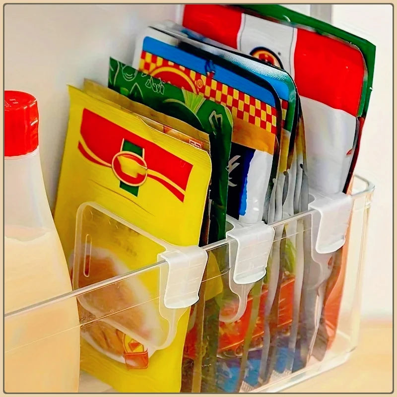 8Pcs Home Refrigerator Storage Partition Board Adjustable Fridge Divider Storage Separators Kitchen Bottle Can Shelf Organizer