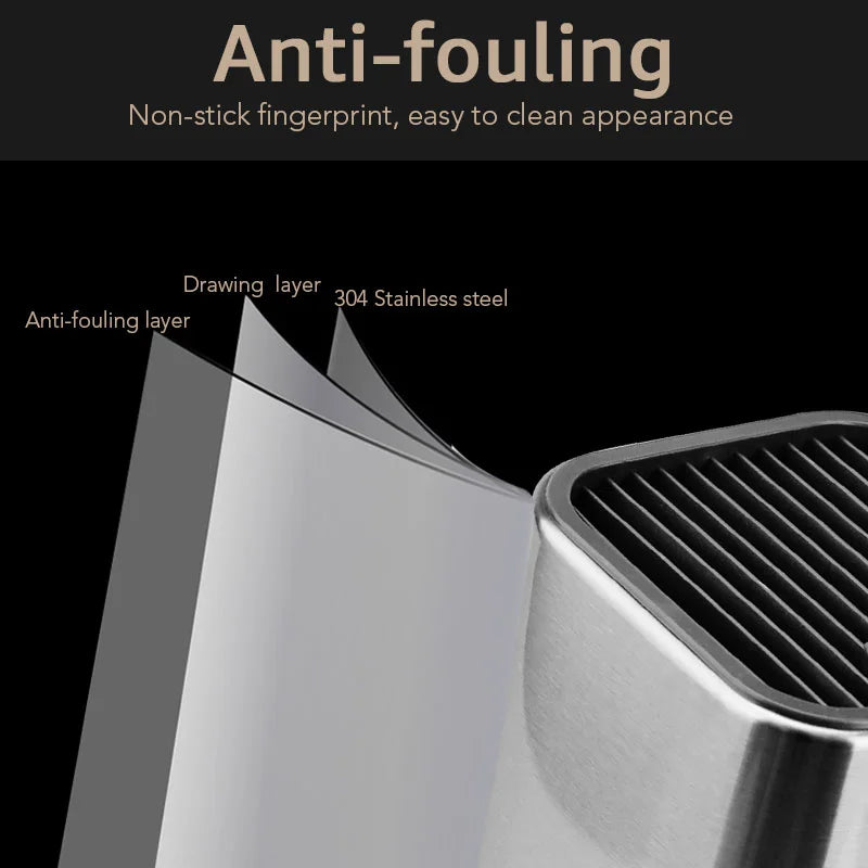 Stainless Steel Knife Holder Bucket Bracket Storage Rack Multi-functional Kitchen Storage Bucket Kitchen Accessories Chopstick