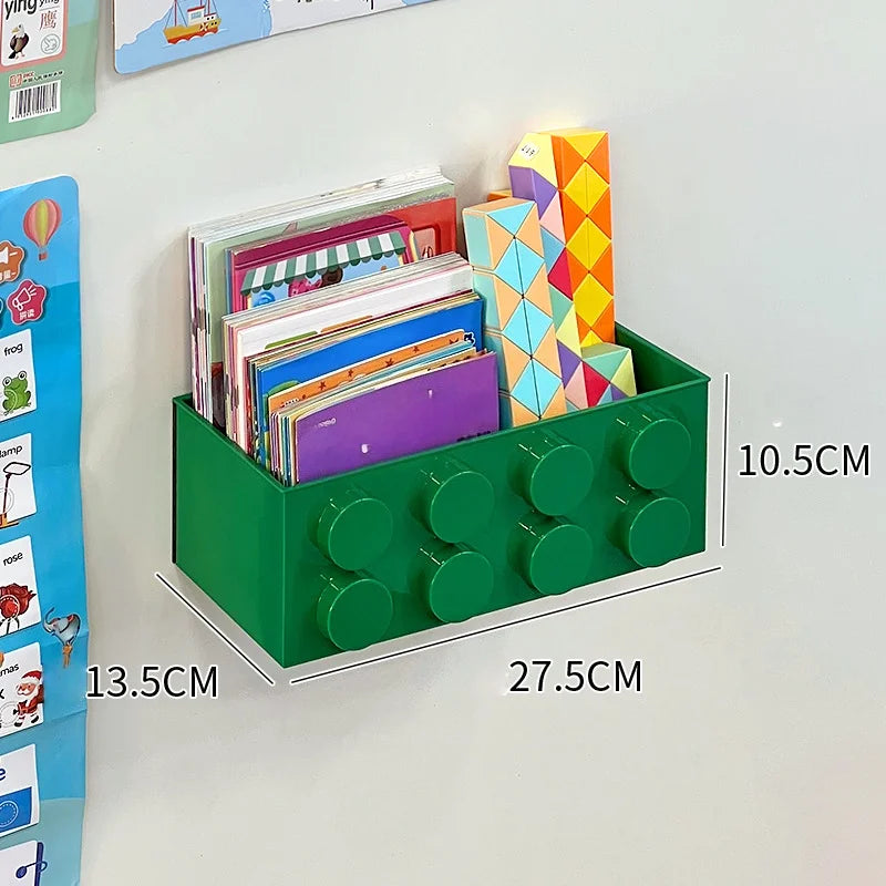 Building Blocks Refriger  Atorstorage Rack Magnetic Wall-mounted Sundry Items Storage Box Refrigerator Side Storage Rack