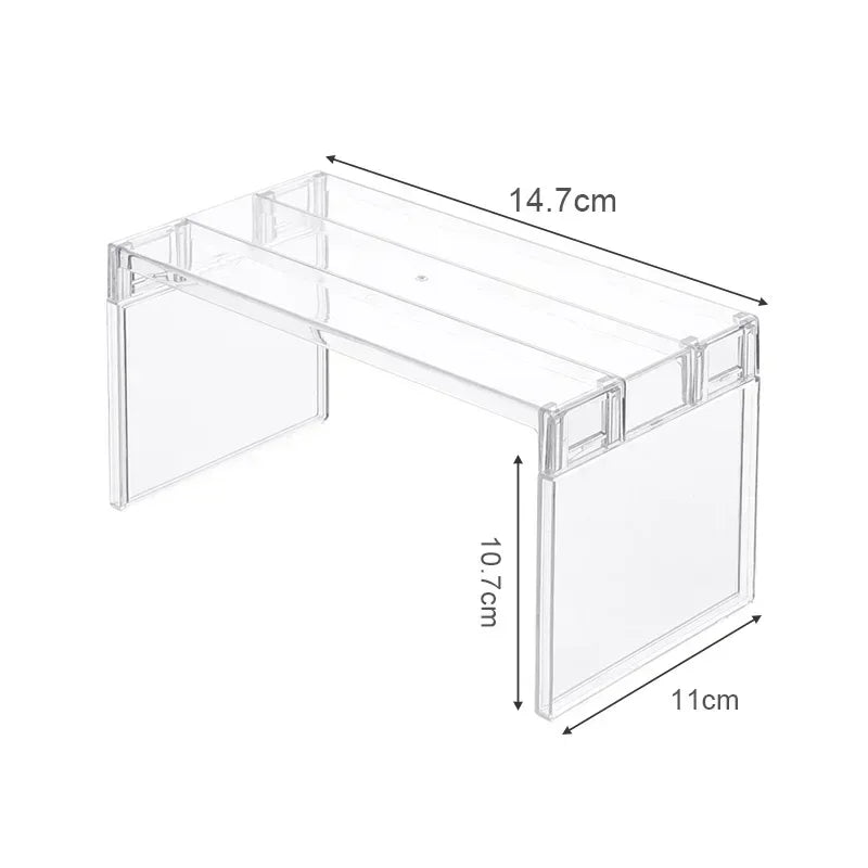 Refrigerator Organizers Storage Rack Fridge Layered Separator Shelves Transparent Desktop Stand Save Space Kitchen