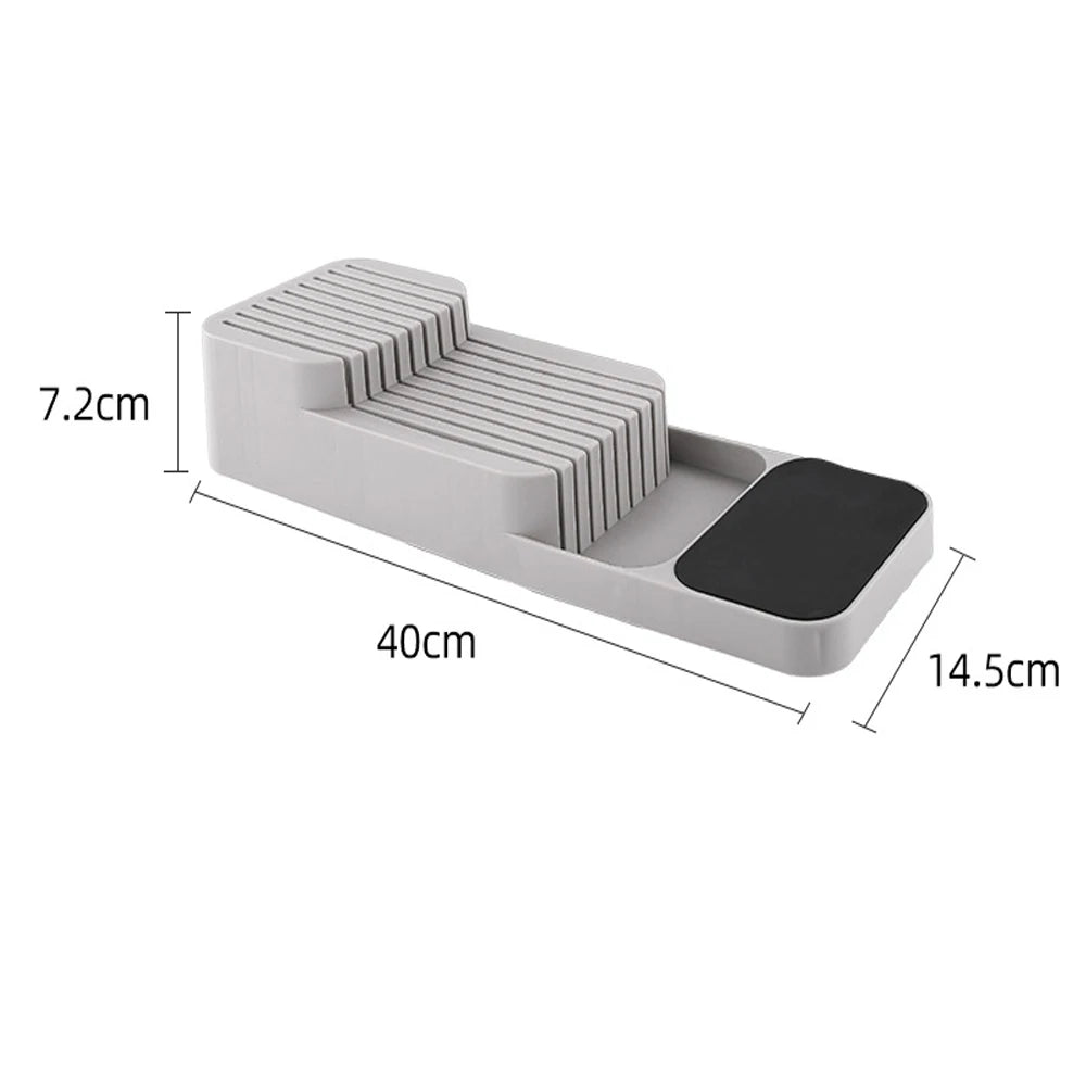 Knife Storage Box Knife Holder Storage Box Knife Stand Storage and Drawer Storage Box Kitchen Drawer Cutlery Storage Tray