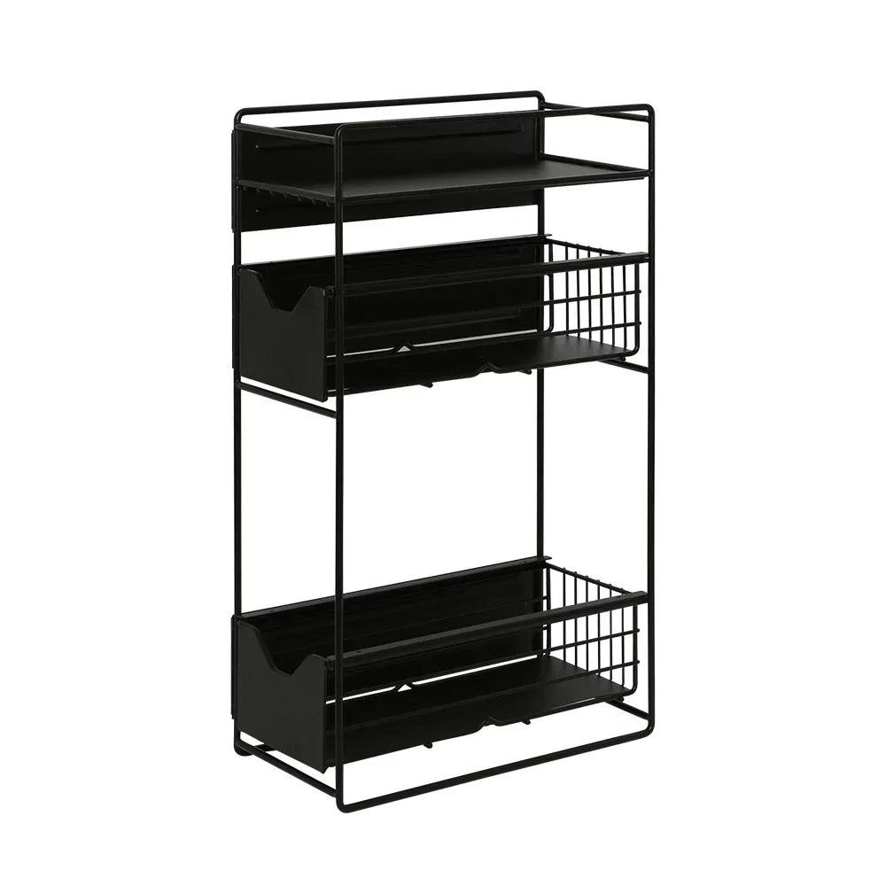2/3 Tier Refrigerator Magnet Strorage Shelf Washing Machine Side Rack Kitchen Organizer Shelf for Refrigerator Washing Machine