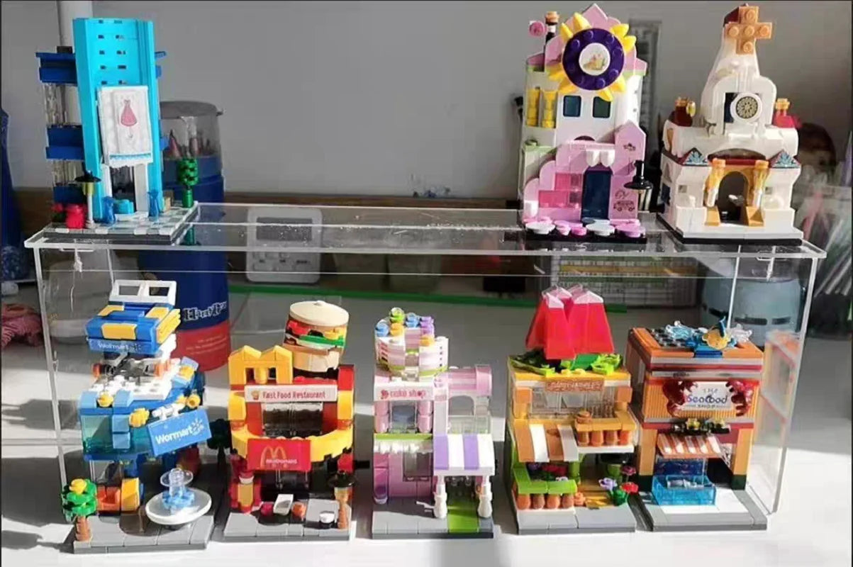Transparent Acrylic Display Stand For Toys Model, Assembly Desktop Heightened Storage Shelf, Refrigerator Cabinet Layered