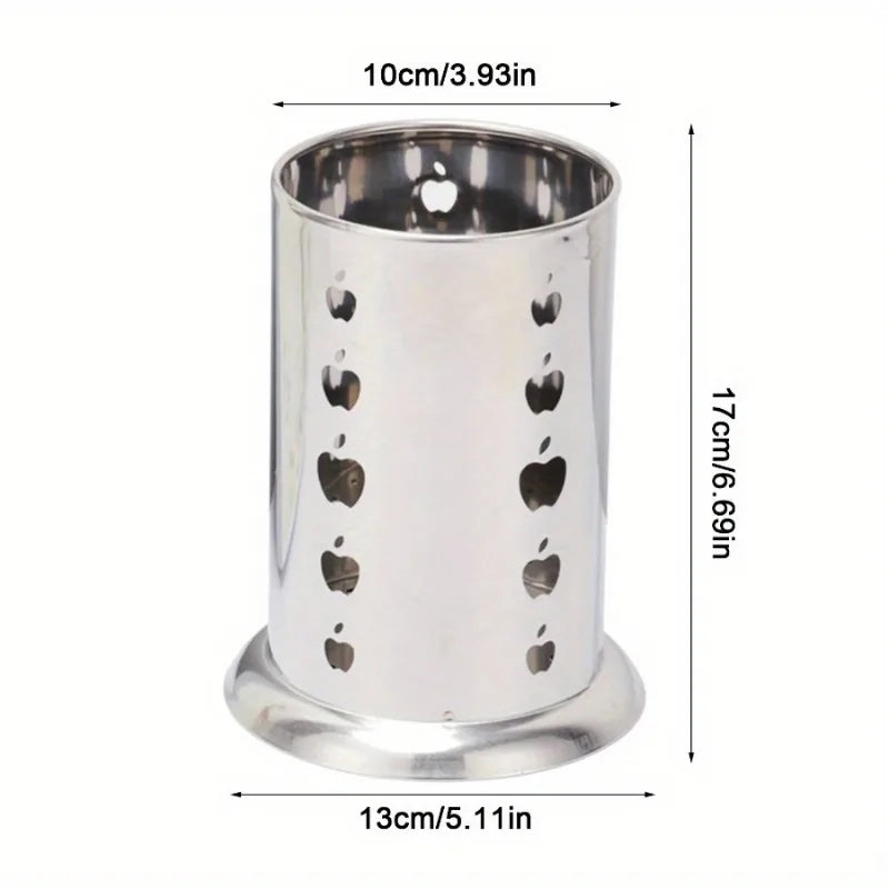 1PC Stainless Steel Chopstick Storage Rack Shelf Basket Knife Fork Spoon Tableware Organizer Kitchen Cutlery Drain Holder
