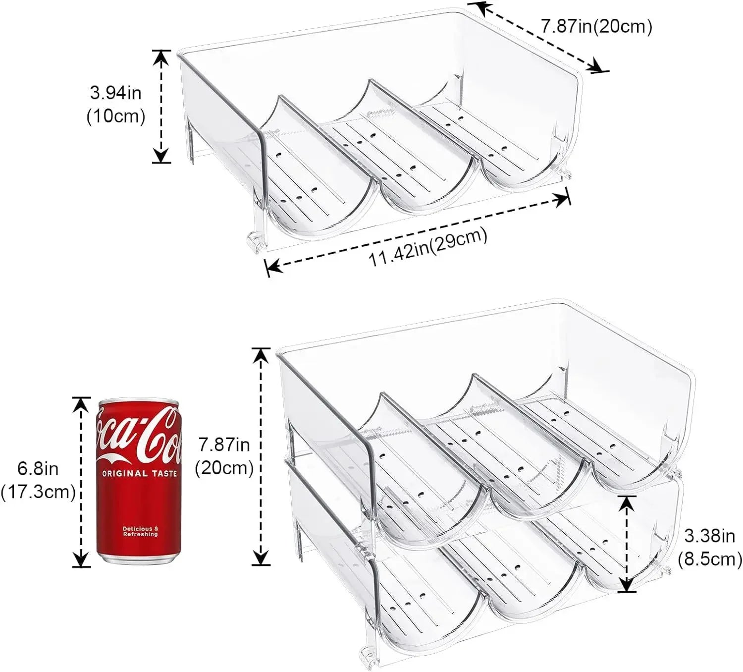 4 Tier Stackable Beverage Organizer Cabinet Wine Organizer Refrigerator Mug Organizer Multifunctional Folding Storage Rack