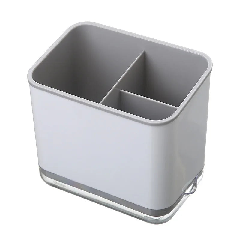1pc Double-Layer Detachable Chopstick Holder and Cutlery Organizer - Kitchen Storage Shelf and Tableware Drain Rack