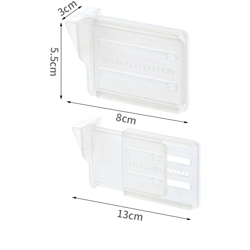 4pcs Refrigerator Storage Divider Side Door Storage Partition Expandable Baffle Dividers Kitchen Bottle Shelf Organizer