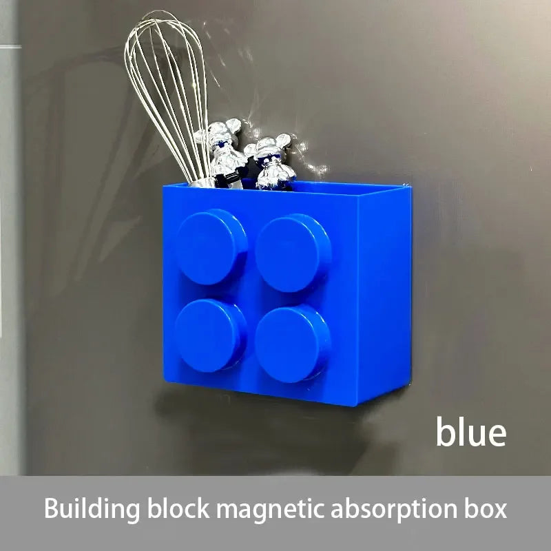 Building Blocks Refriger  Atorstorage Rack Magnetic Wall-mounted Sundry Items Storage Box Refrigerator Side Storage Rack