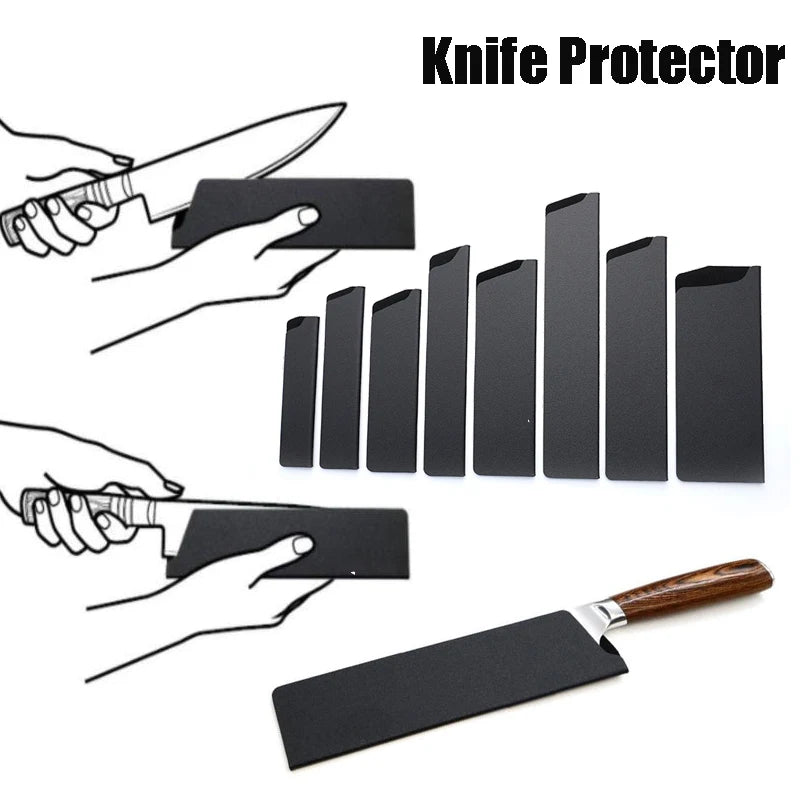 Kitchen Knife Sheath Protector Chef Knives Cutlery Storage Bag Scabbard Durable ABS Plastic Protective Sleeve Cutter Holder