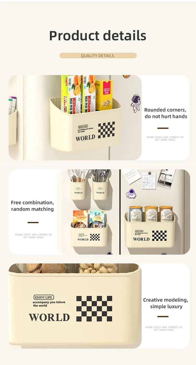 Magnetic Fridge Shelf Spice Storage Rack Wall mounted Kitchen Organizer Magnetic Shelf Space Saving Cabinet Shelves