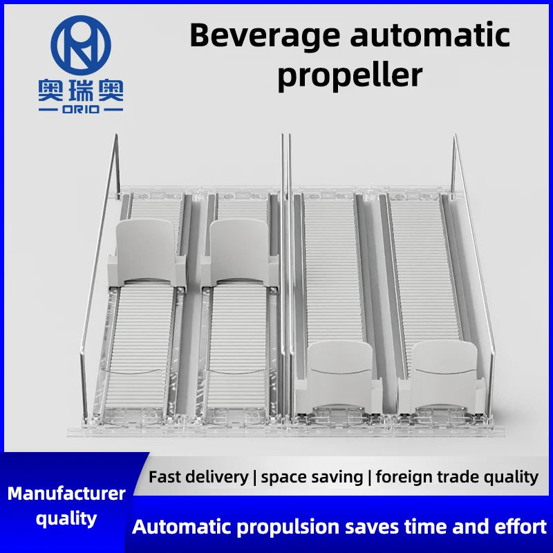 Drink Spring Pusher For Fridge Automatic Soda Can Dispenser Retail Transparent Slide Rail Beverage Storage Organizer Rack