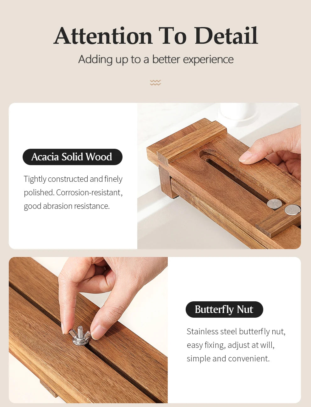 XINZUO Acacia Wood Whetstone Base Holder Adjustable Telescopic Solid Knife Sharpening Block for Kitchen Knives